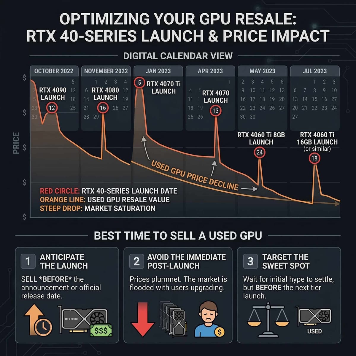 UK GPU selling timeline showing best and worst months to sell