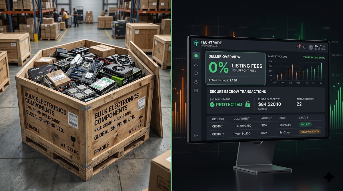 Selling Bulk PC Parts in the UK: Koukan vs eBay vs Wholesalers (Fee & Margin Breakdown)