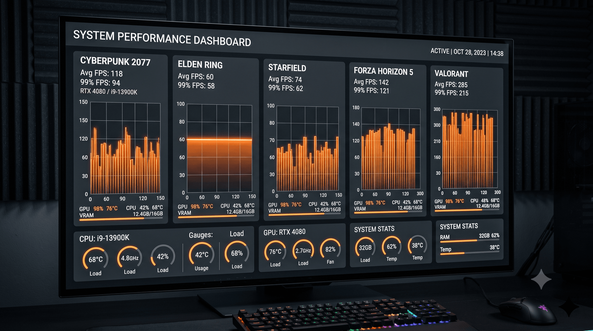Bar chart showing Ryzen 5 5600X gaming benchmark comparisons against Ryzen 5 3600 and Core i5-12400F
